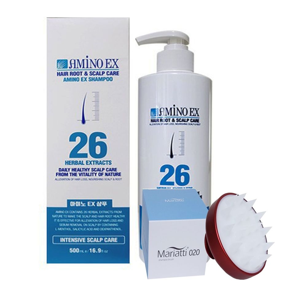 아미노 EX 이엑스 샴푸500ml+샴푸브러쉬/탈모완화삼푸(정품)
