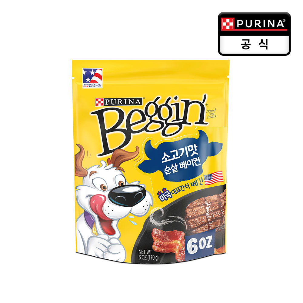 네슬레퓨리나 베긴 스트립 베이컨 소고기맛 170g x 1개