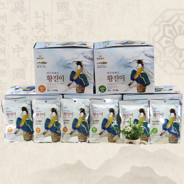 (강원ON)[설원명작]맥주에 빠진 황진이 황태진미채 30g X 10봉(매운맛)