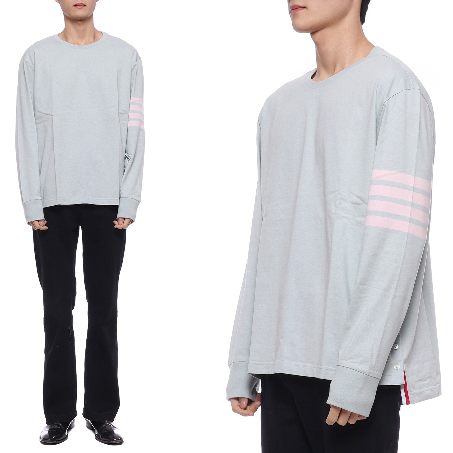 [롯데백화점]  [톰브라운] 22FW 남성 사선 완장 긴팔티셔츠 (MJS117A_06221_450_22F) LE1217211682