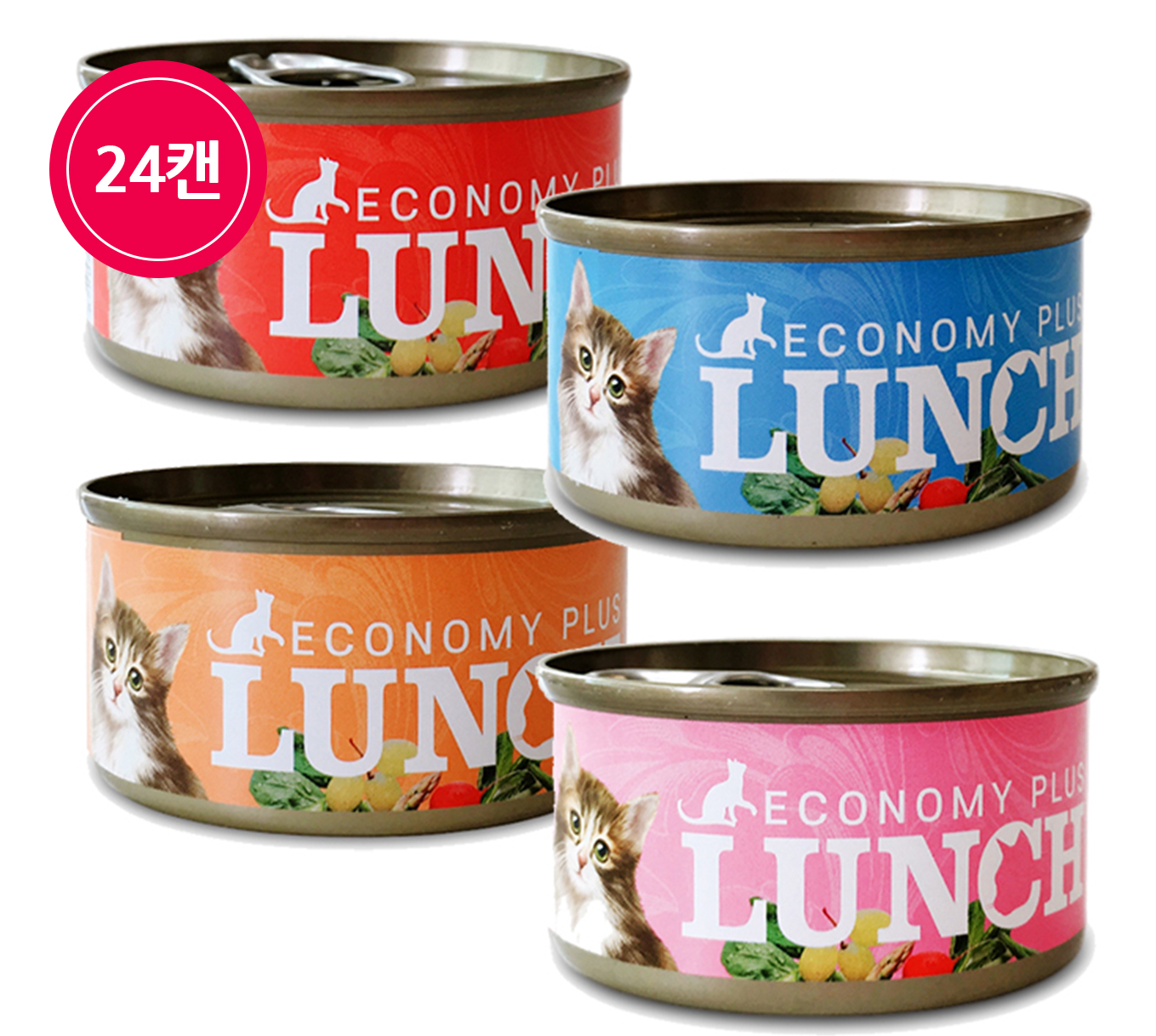 드림펫푸드 [본사공식]이코노미 런치 24캔 치킨/게살/고등어/치어/콤보