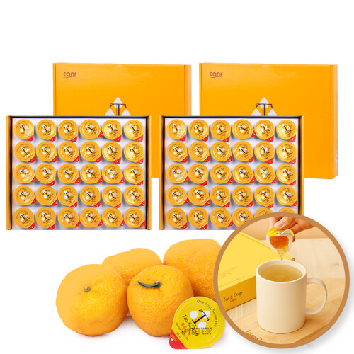 코엔에프(유) 식품도감 [AKmall]코엔에프 티앤드롭 고흥 꿀 유자차 30ml 60개 유자차선물세트 액상 음료 샐러드 드레