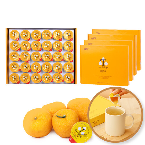 코엔에프(유) 식품도감 [AKmall]코엔에프 티앤드롭 고흥 꿀 유자차 30ml 150개 유자차선물세트 액상 음료 샐러드 드레