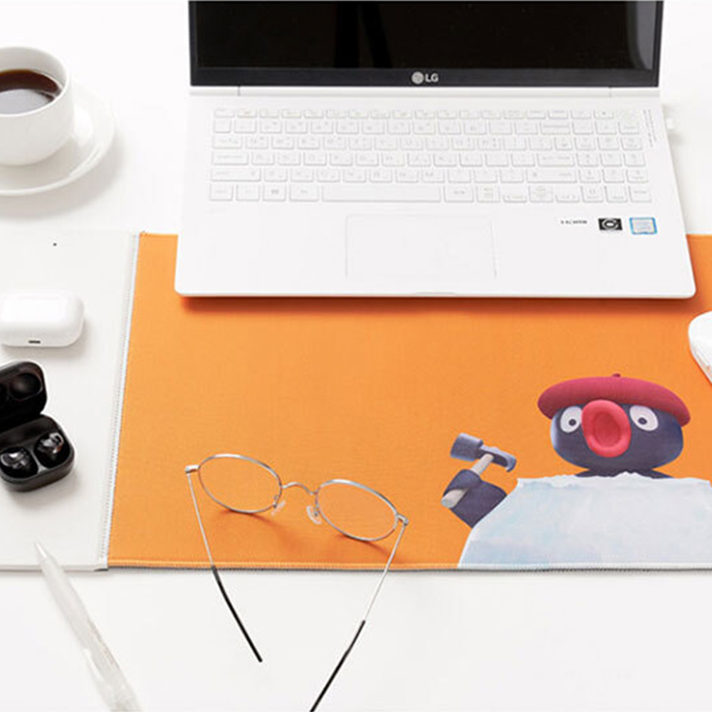 정품 핑구 듀얼고속무선충전 마우스 장패드 키보드장패드 컴퓨터패드 무선충전기