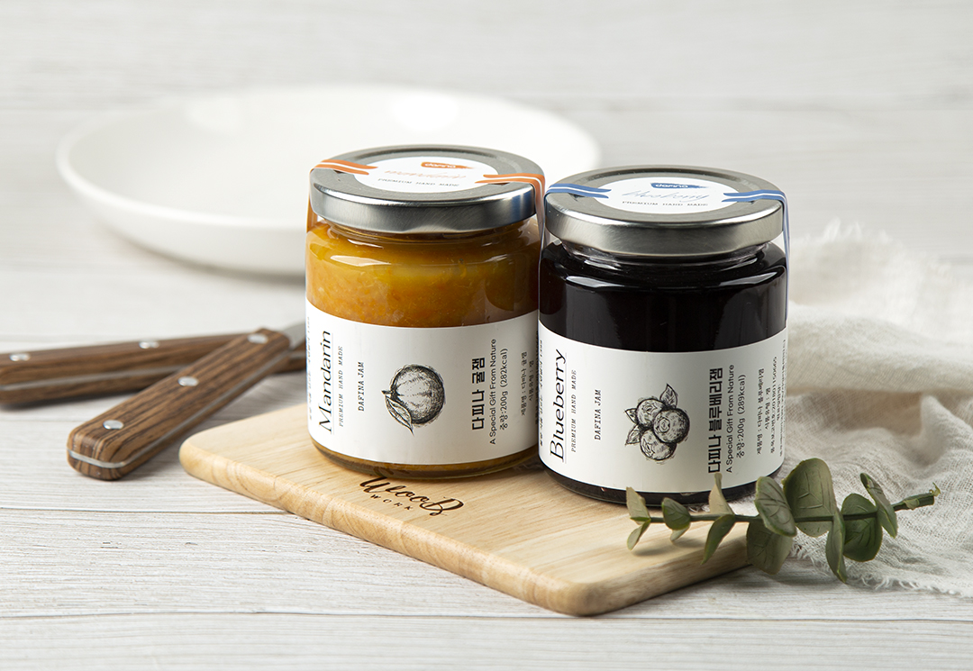 다피나 [이로운 물결] 무설탕 과일 잼_귤 잼, 블루베리 잼, 망고와 패션 프루트 잼, 딸기 잼