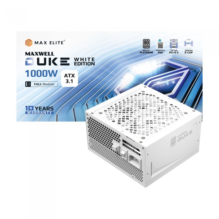 [오늘출발] 맥스엘리트 MAXWELL DUKE 1000W 80PLUS플래티넘 풀모듈러 ATX3.1 파워 (화이트)