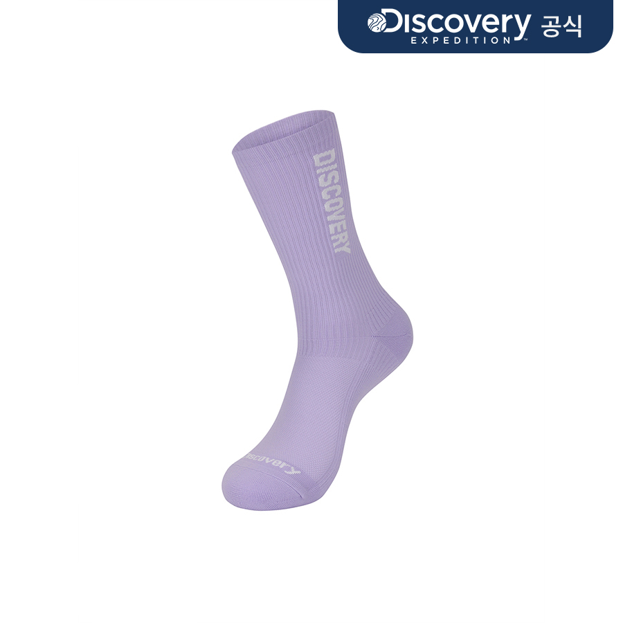 디스커버리 익스페디션 [택가: 13,000원] 세로 워딩 기능성 하이 삭스 (D/VIOLET)
