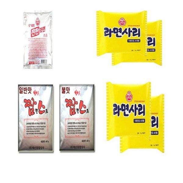 오뚜기 진한라면스프 진라면스프 /태산 짬뽕스프 불맛/일반맛 라면사리 세트