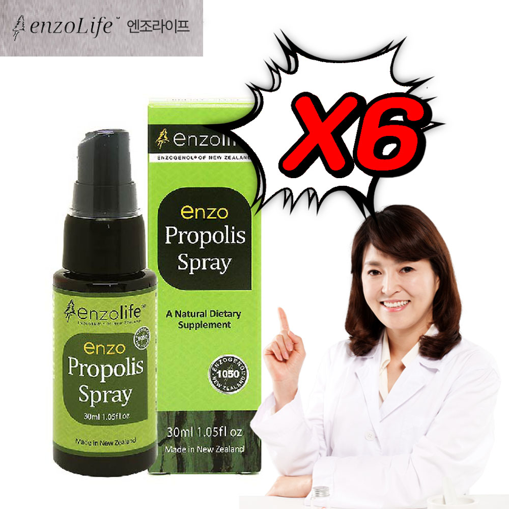 [해외] 엔조라이프 뉴질랜드 프로폴리스 스프레이 30ml x 6 마누카 허니 엔조제놀 영양제 뉴질랜드산 au0706-02