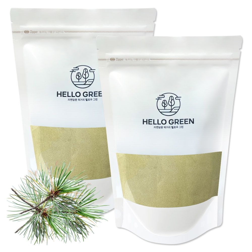 헬로우 그린 헬로우그린 국산 솔잎 분말 가루 600gX2(팩) 총1.2kg