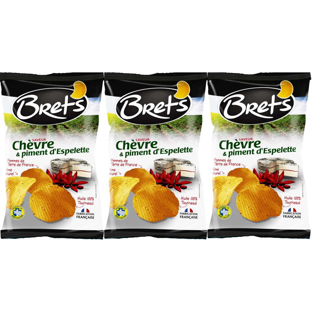 [해외] 브렛 Brets 감자칩 염소 치즈 에스펠렛 페퍼맛 125g x 3개 내돈내산 프랑스 국민 마성의 간식 스낵 추천