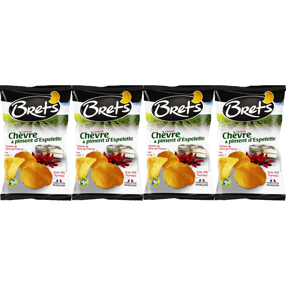 [해외] 브렛 Brets 감자칩 염소 치즈 에스펠렛 페퍼맛 125g x 4개 내돈내산 프랑스 국민 마성의 간식 스낵 추천