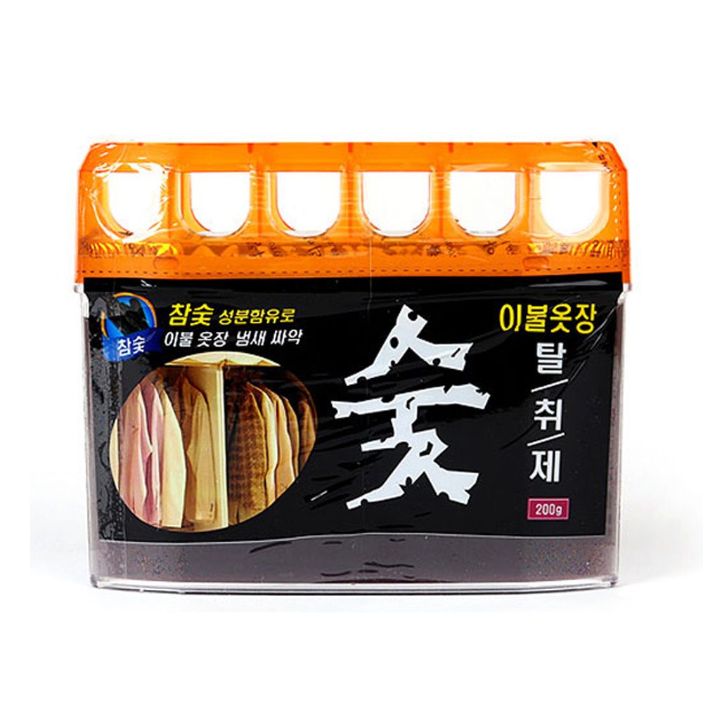 숯 장롱 이불 옷장 탈취제 200g 쾌쾌한 냄새제거 드레스룸 행거 리빙박스 겨울옷 보관 관리