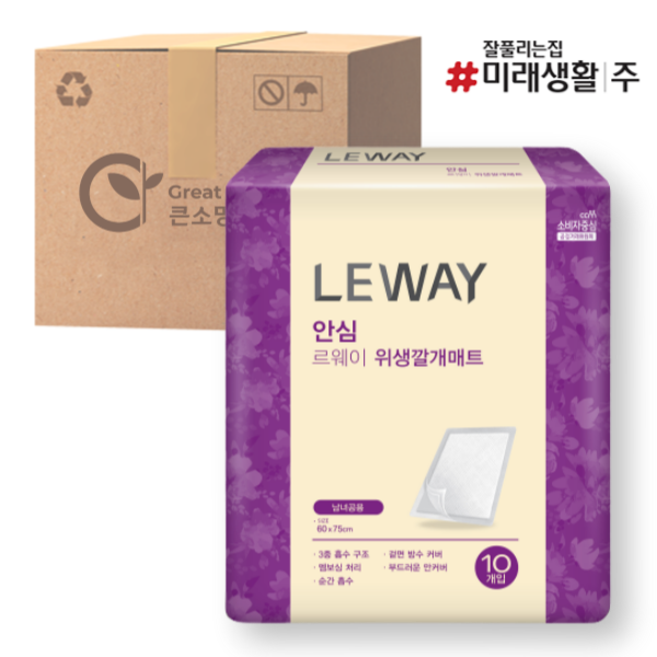 [오늘출발] 미래생활 르웨이 위생깔개매트 10매 20팩(총200매)