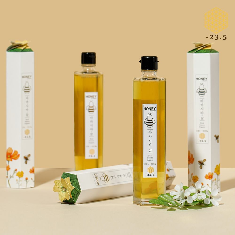 이십삼쩜오(-23.5) 국내산 벌꿀 허니인플라워 꽃꿀 500g 단품 (유리병)