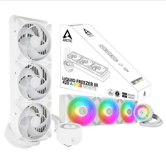 ARCTIC Liquid Freezer III 420 A-RGB 아틱 수냉쿨러 화이트 와이피게이밍기어