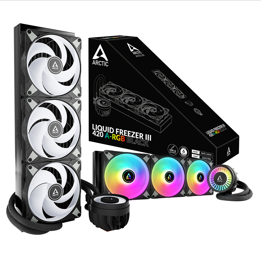 ARCTIC 아틱 ARCTIC Liquid Freezer III 420 A-RGB 아틱 수냉쿨러 블랙 와이피게이밍기어