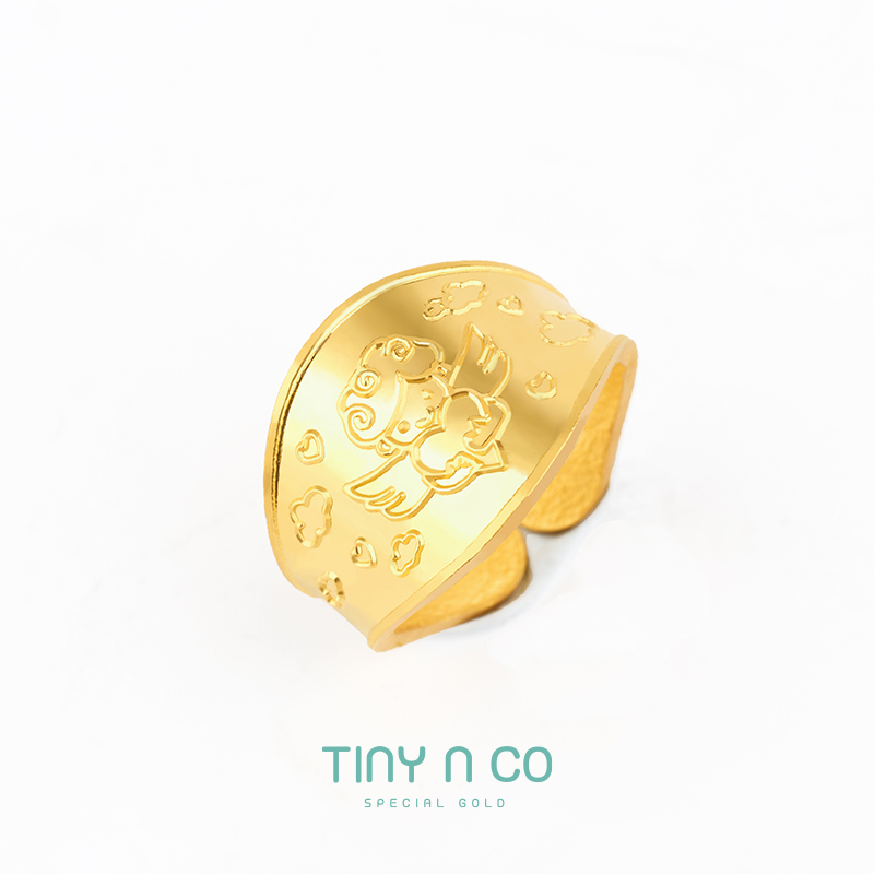 타이니앤코 순금 24K 코코 3.75g 1돈 한돈 아기 천사 돌반지