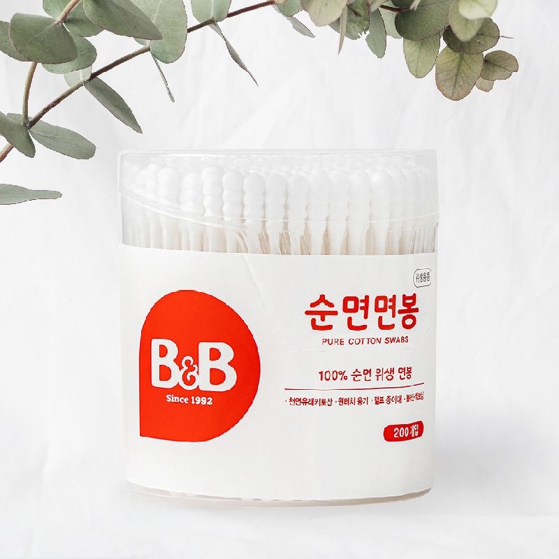 비앤비 [비앤비] 순면 저자극 유아용 면봉 200P