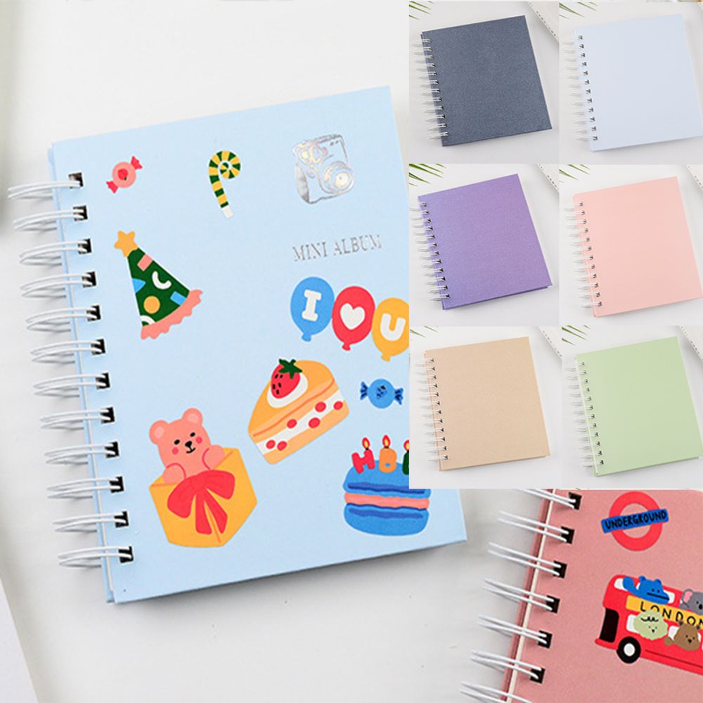 포토인생 네컷앨범 부착식 심플 사진첩 바인더 셀프 성장 아기 커플 초음파 추억 보관 정사각 컬러