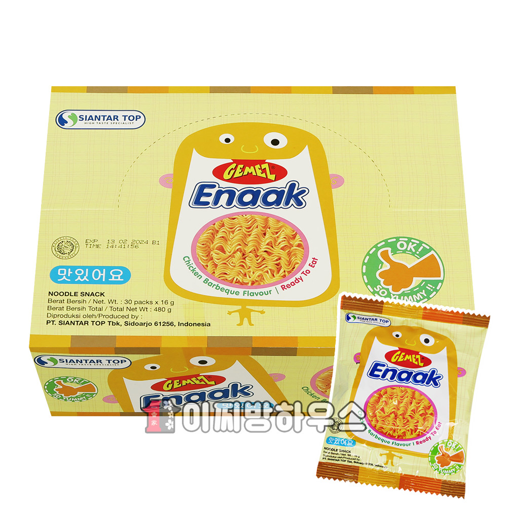 게메즈에낙 30입 오리지널 스파이시 네모스낵 라면땅 뿌셔뿌셔 enaak 라면짱 주전부리 사무실간식 라면과자