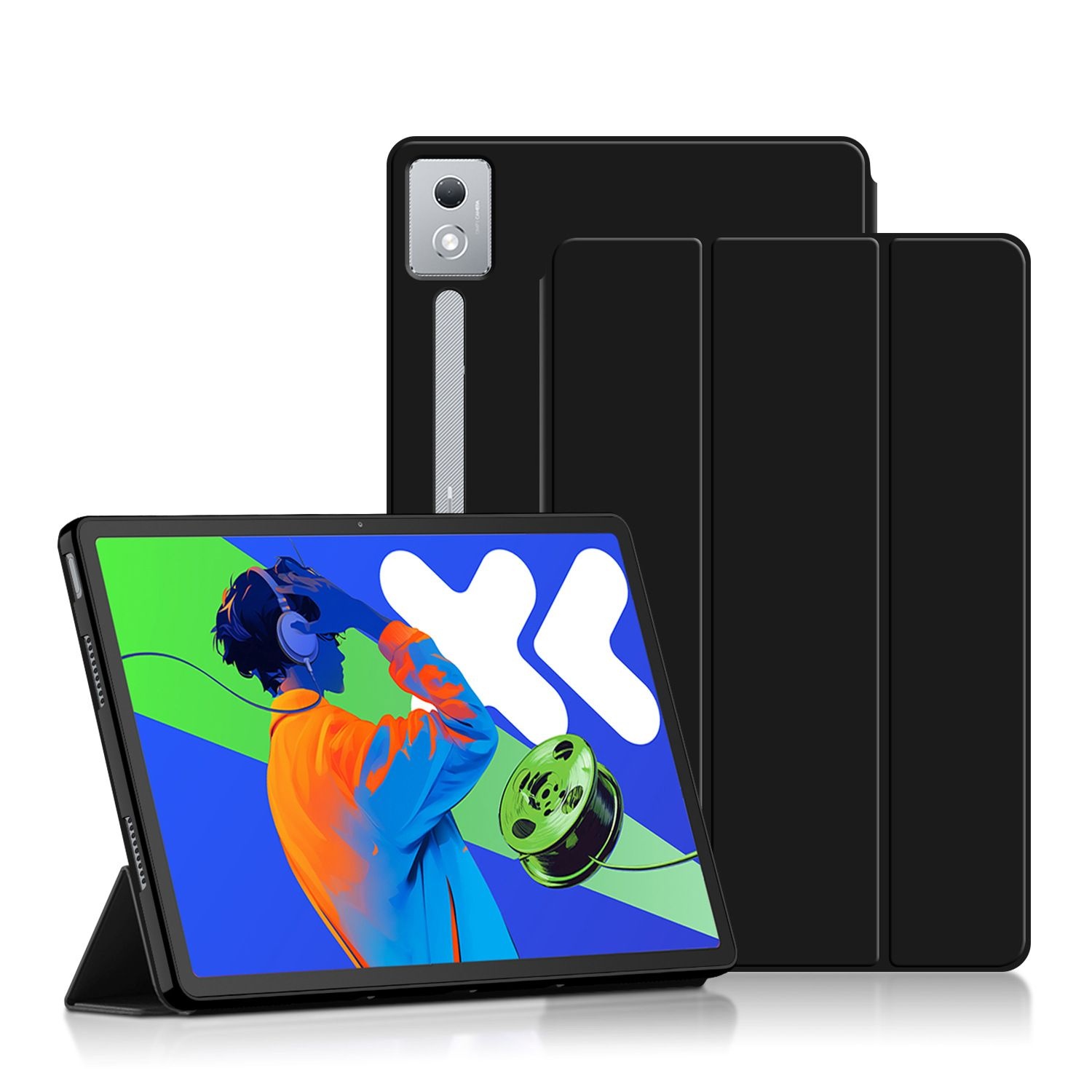 레노버 샤오신 패드 프로 2025 12.7인치 Pad Pro 12.7 2세대 케이스 보호 커버 거치가능 블랙