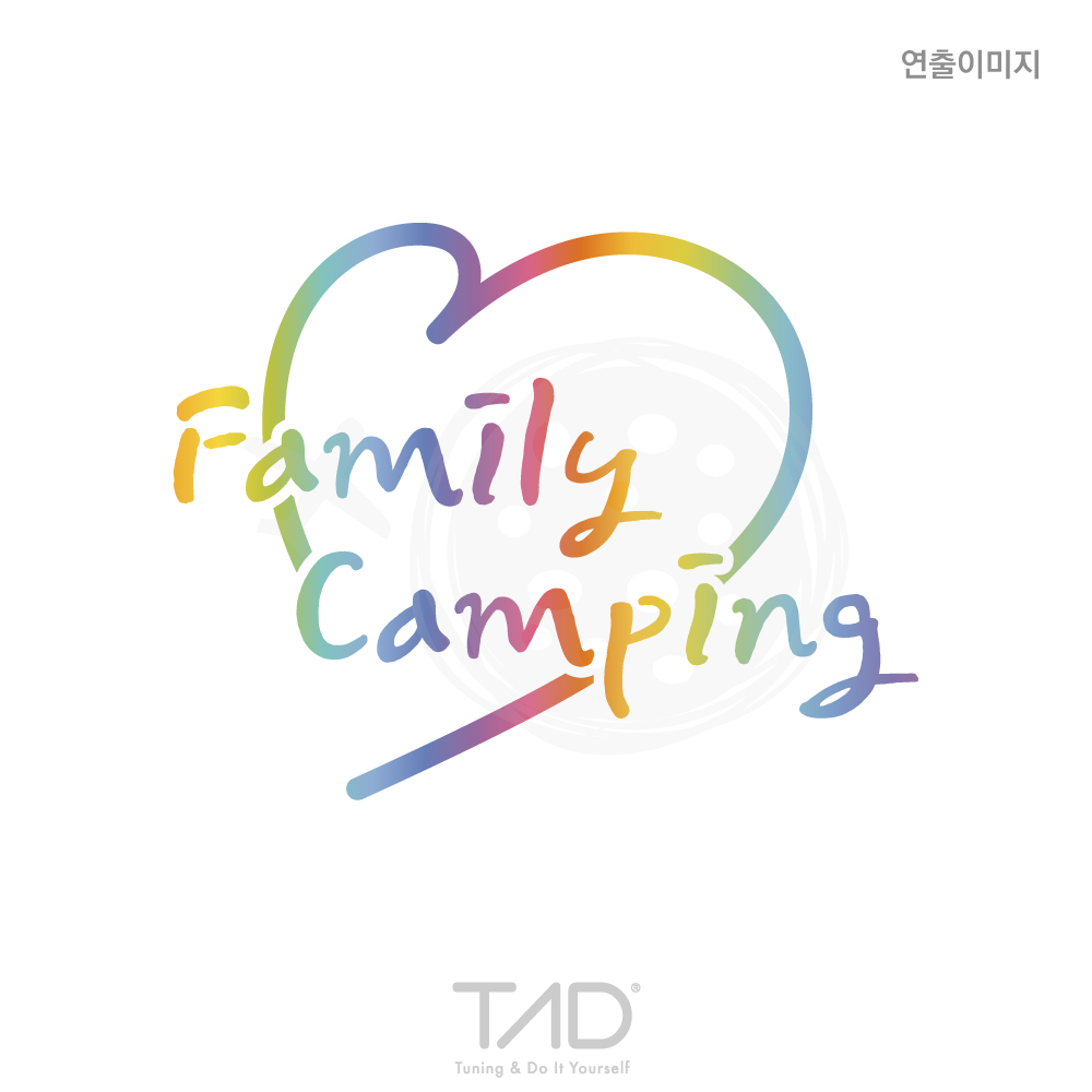 TaD 패밀리 캠핑 스티커 홀로그램 쿨러 용품 데칼