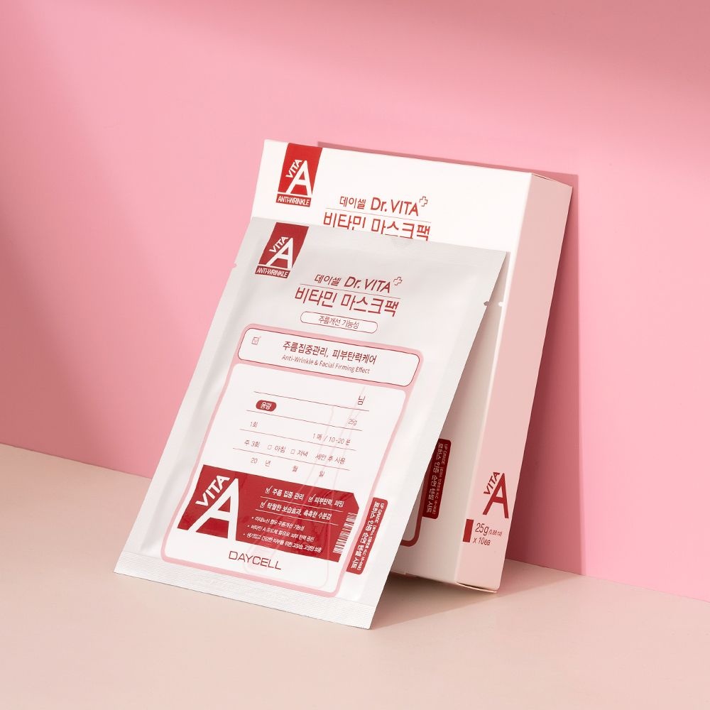 닥터비타 탄력 주름개선 집중케어 비타민 A 마스크팩 25g x 10매