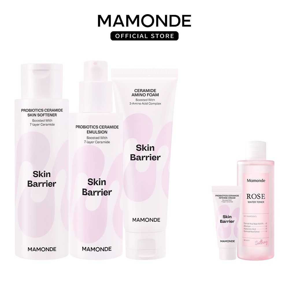 마몽드 [포토리뷰 1,000P적립] 프로바이오틱스 세라마이드 3종 (스킨소프너 200ml + 에멀전 150ml + 아미노 폼 120g)