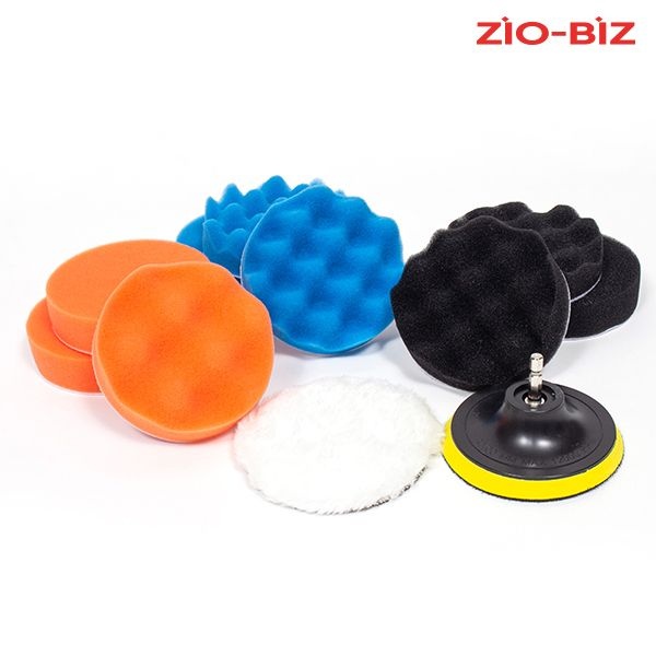 자동차 광택패드 4인치 12종세트/전동드릴용 폼패드 컴파운드 폴리싱 글레이즈 양모패드 흡집 유막 제거 용품