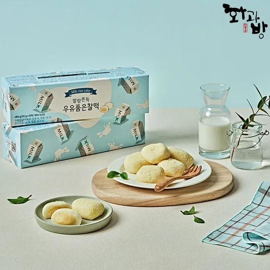 [화과방] 말랑쫀득 우유품은찰떡 (35g x 8입) x 2박스