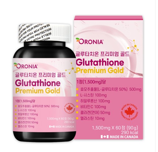 오로니아 글루타치온 프리미엄 골드 2달분 (오로니아  글루타치온 프리미엄 골드1500mg 60정 2개월분)