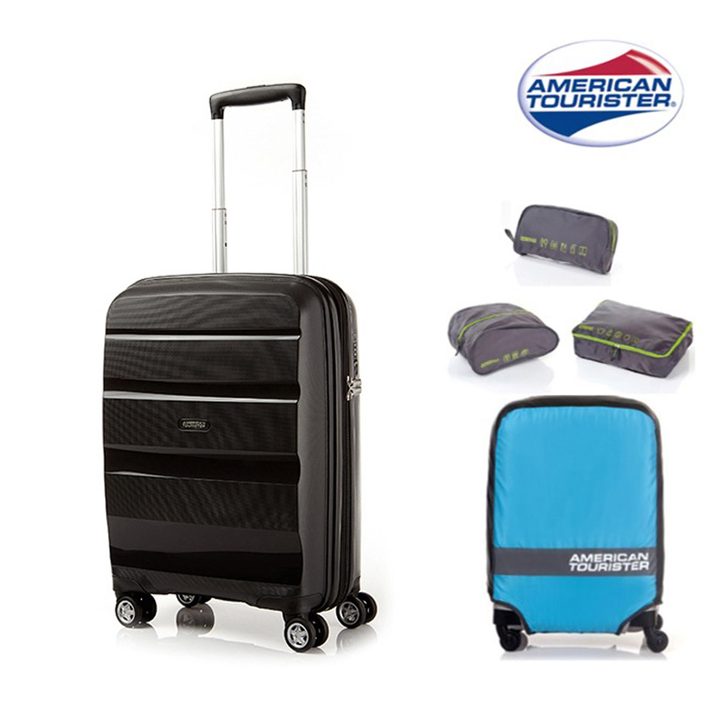 [Samsonite] 쌤소나이트 아메리칸 투어리스터 본에어 기내용 20인치 + 화물용 24인치 + 파우치 3종 + 커버 총 6종세트
