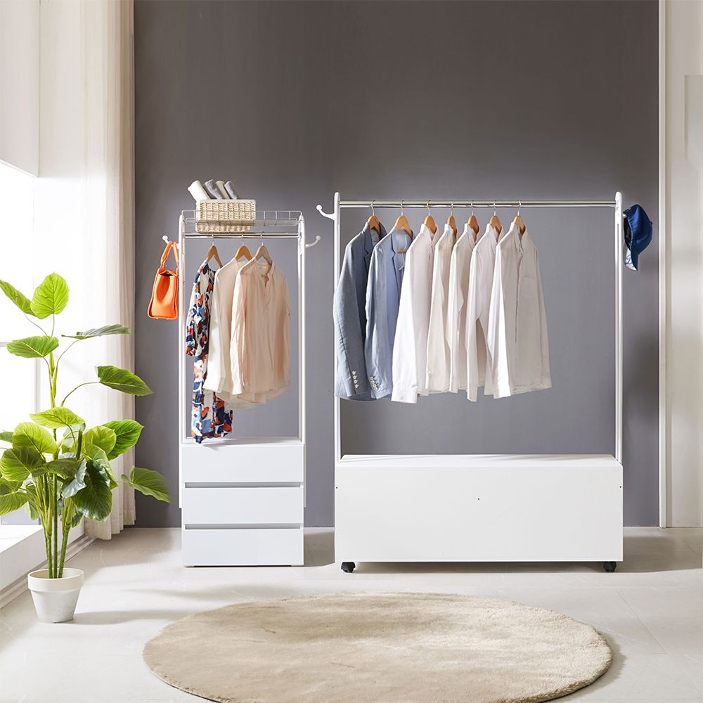 봉봉 이동식 수납 서랍 시스템 옷걸이 행거 600 800 1200