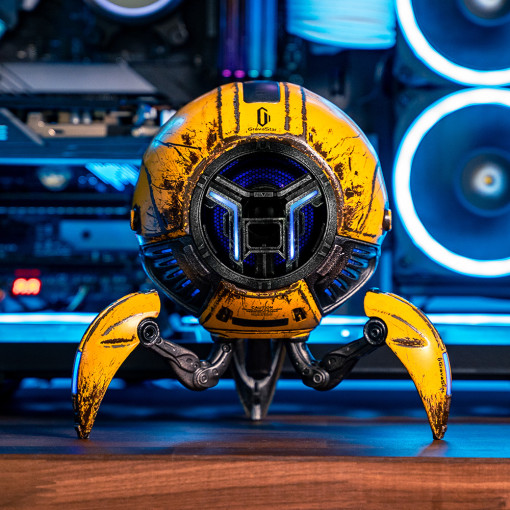 키위이어스 Gravastar 마스프로 블루투스 스피커 옐로우 데미지 그라바스타