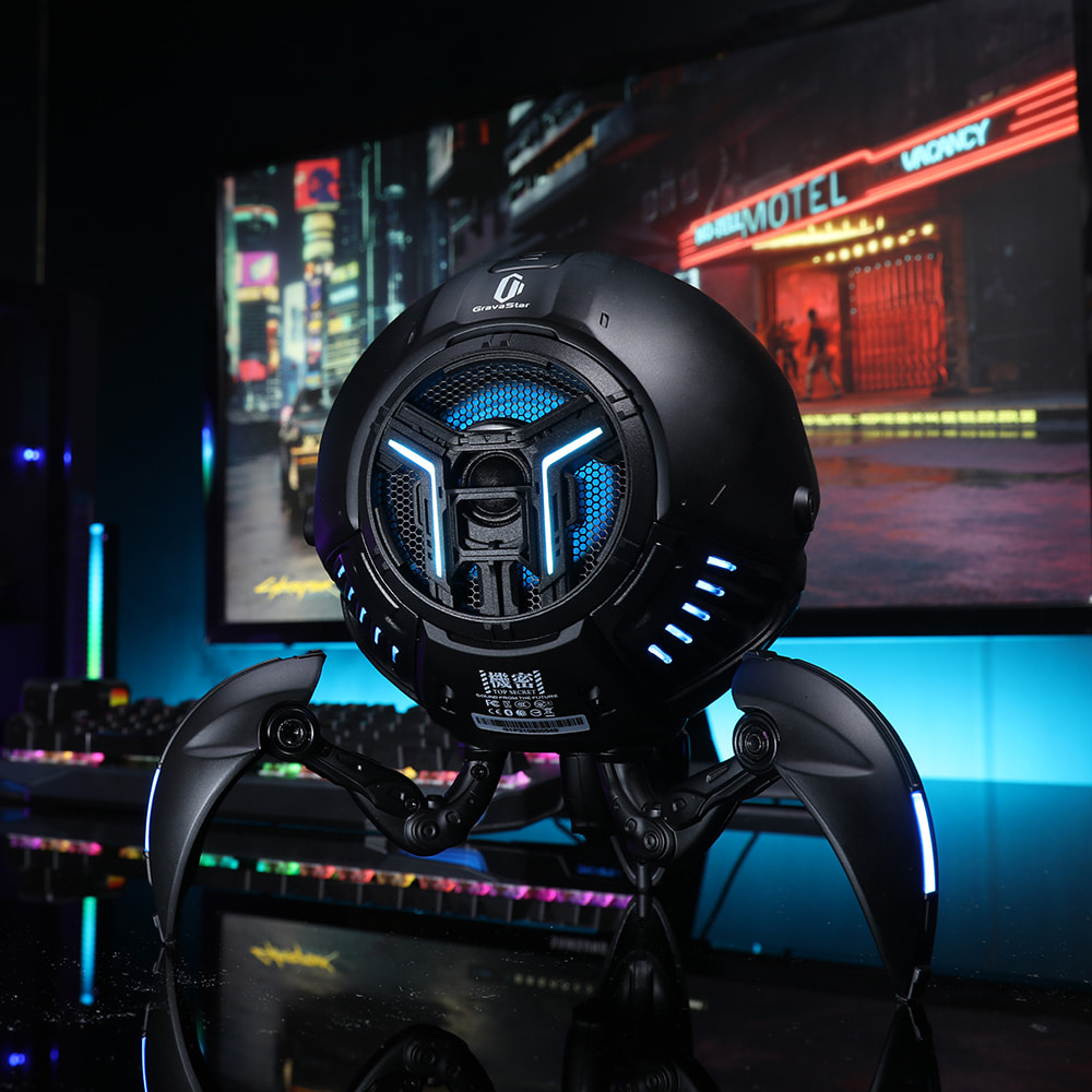 키위이어스 Gravastar 마스프로 블루투스 스피커 블랙 그라바스타