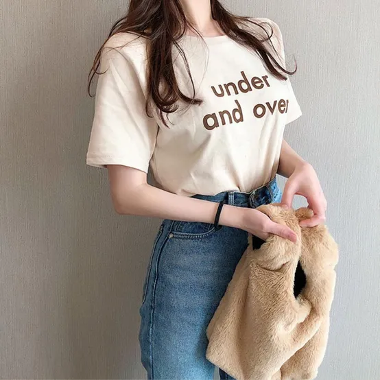 여름 기본 패션템 레터링 쿨링 반팔 티셔츠 패셔너블