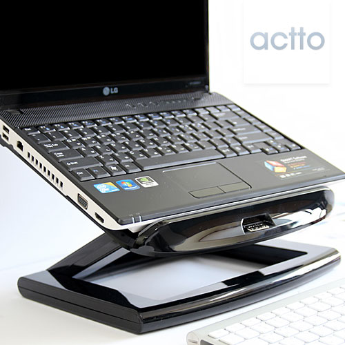 엑토 토네이도노트북쿨링스탠드&USB4포트허브 NBS-09H /노트북스탠드/노트북거치대/노트북쿨러