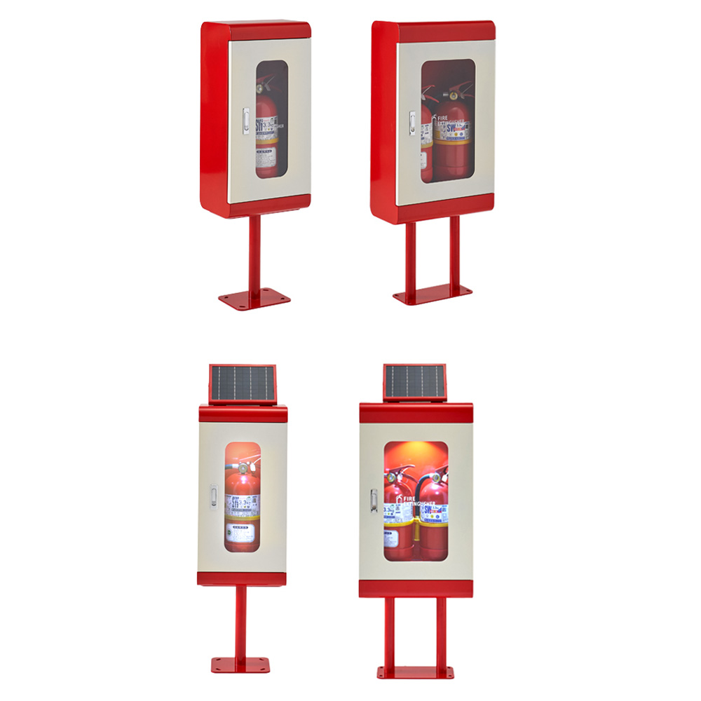 케이생활마켓 스틸 태양광 쏠라 소화기함 SY-7030 A B C D 1구 2구형 일반형 LED 야간 점등형 소방용품