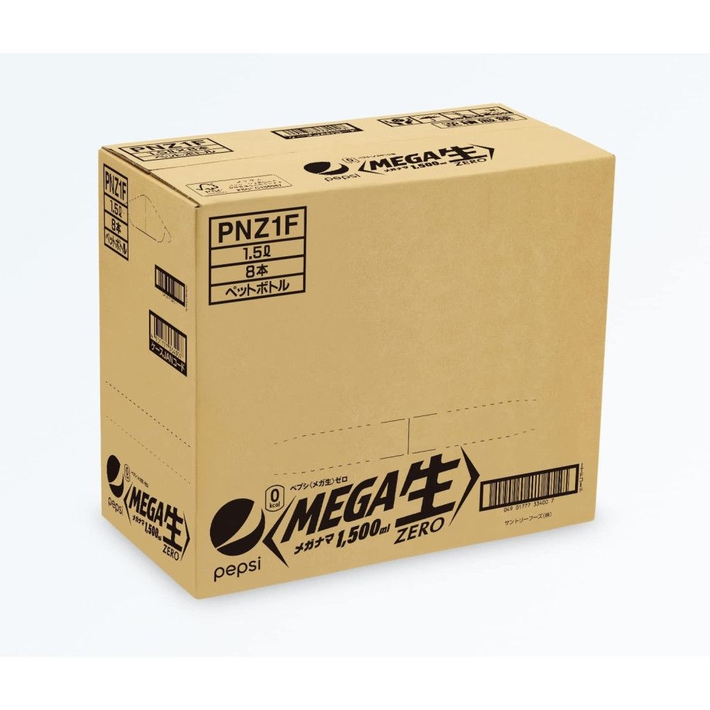 [해외] Pepsi Nama Cola Mega Zero 0 kcal 일본 펩시 나마 코라 생 콜라 메가 제로 칼로리 탄산 음료 1.5L 8개