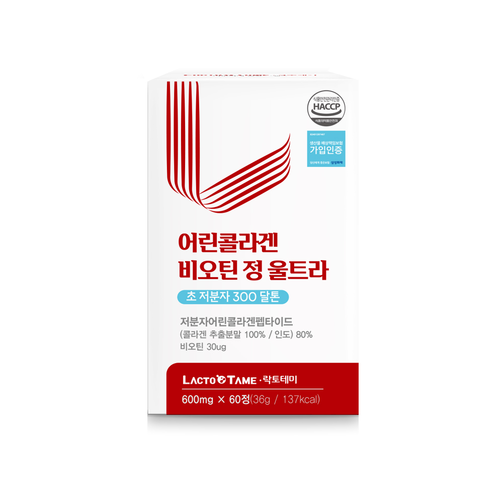 락토테미 어린콜라겐 비오틴 정 울트라 600mg x 60정 초 저분자콜라겐