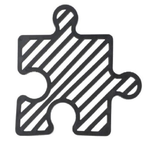 와인앤쿡 실리콘 퍼즐 냄비받침(블랙) 1개