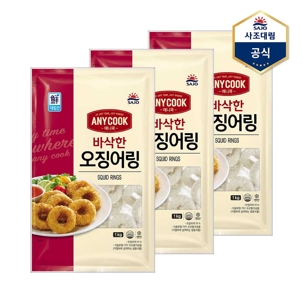 대림선 [사조대림] 애니쿡 오징어링 1kg X 3개