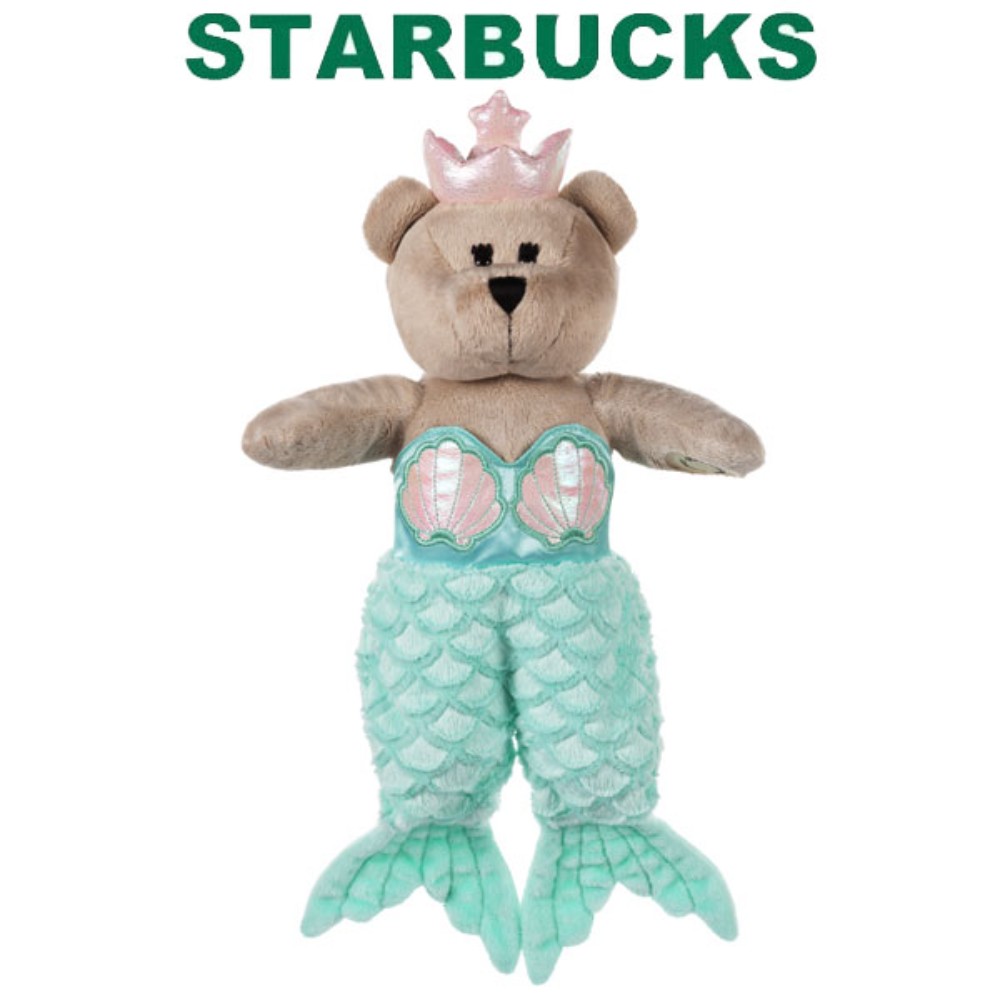 [해외] 스타벅스 STARBUCKS 스벅 베어리스타 봉제 인형 애니버서리 2021 베어리스타 머메이드 베어 테디베어 타이