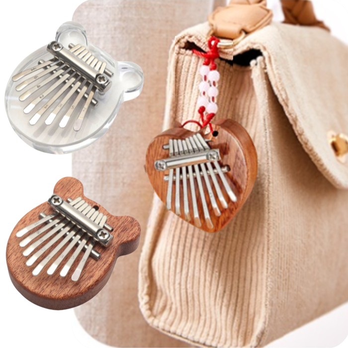 다요미마켓 협력사 음악으로 힐링 받자 곰돌이 하트 칼림바 8음계 우드 크리스탈 악기 손가락 피아노 성인 학생 취미 선물