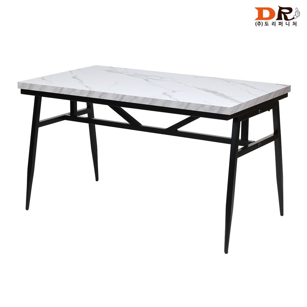 도리퍼니처 뉴 초이스 1300 마블 패턴 테이블 / 철제 업소 카페 식탁 커피숍