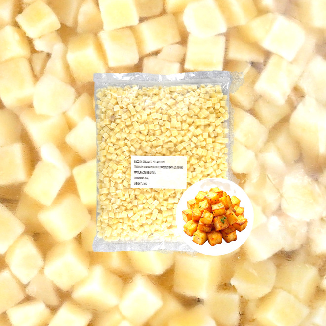 RIZHAO JINGUYUAN 1kg 냉동증숙감자큐브다이스 FROZEN STEAMED POTATO DICE