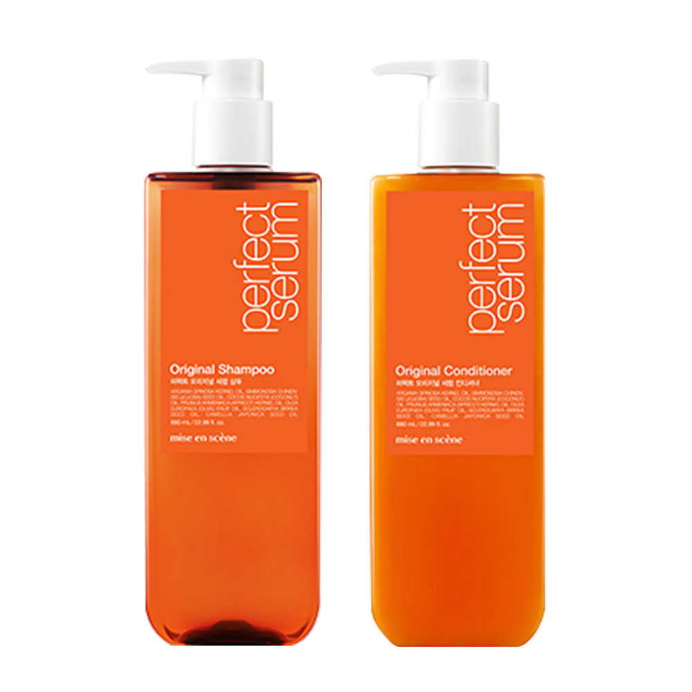 미쟝센 퍼펙트 오리지널 세럼 샴푸 680ml 1개 + 컨디셔너 680ml 1개
