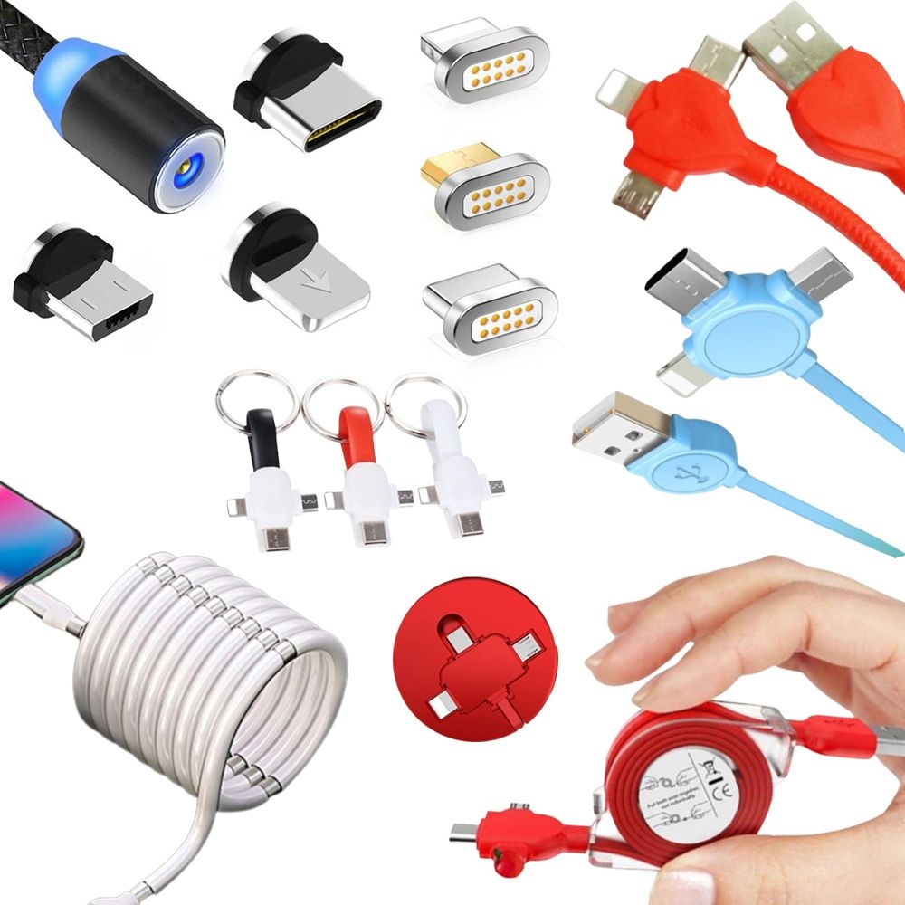 M 3in1 롤 릴 줄꼬임방지 자석 자동감김 핸드폰 스마트폰 충전 USB 고속 케이블 휴대용 차량 충전선 C타입 8핀 5핀