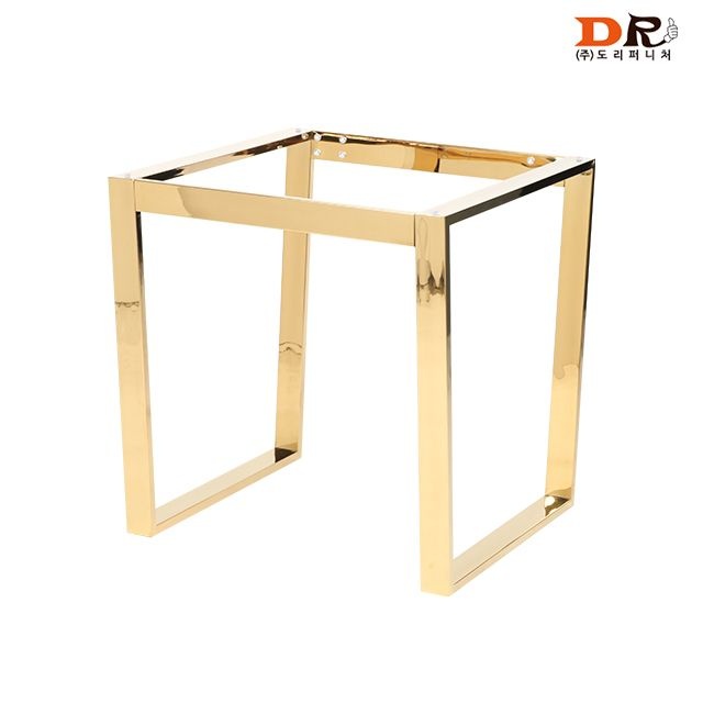 도리퍼니처 뮤즈 골드 700x700 프레임 / 철제 식탁 2인 고급 테이블 가구 세라믹 다리